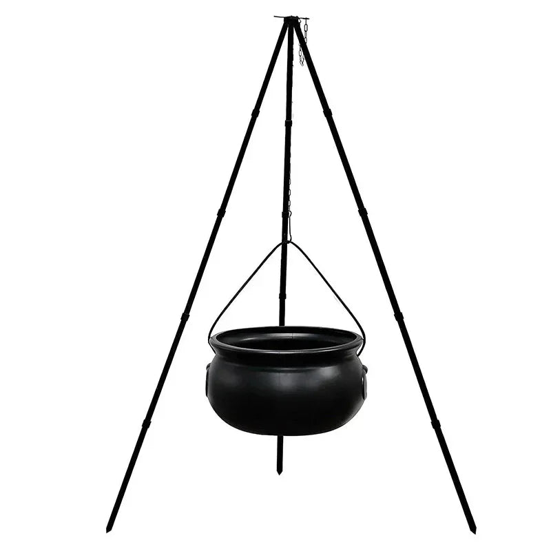 Halloween Witch's Cauldron with Tripod & Lights Candy Bucket Outdoor Party Decor