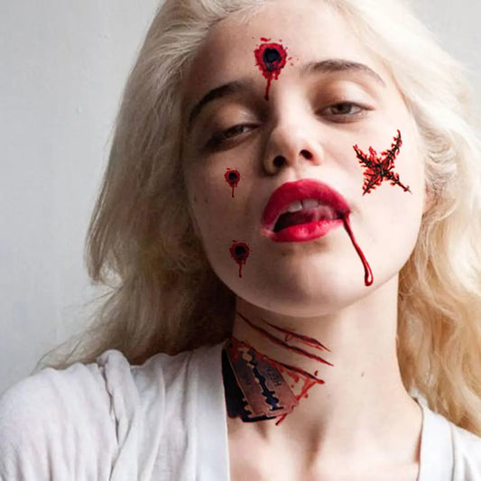 Bleeding Wound Tattoo Stickers (30pcs)
