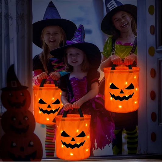LED Halloween Pumpkin Candy Bucket