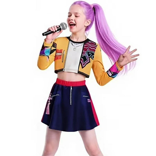 Girls Kpop Zoey Cosplay Costume, Halloween Demon Hunter Rumi Mira Role Play Dress