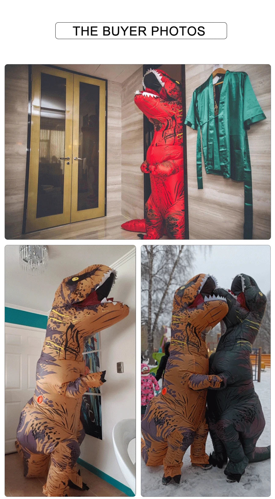 T-Rex Inflatable Costume – Dinosaur Roleplay for Kids & Adults