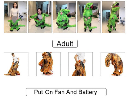 T-Rex Inflatable Costume – Dinosaur Roleplay for Kids & Adults