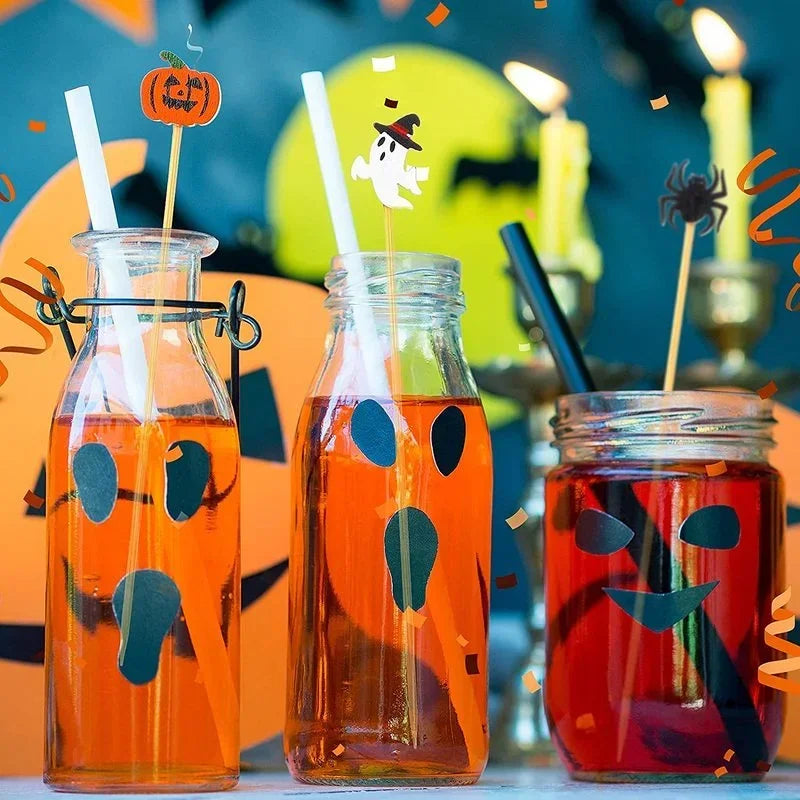 50Pcs Halloween Toothpicks Bamboo Cocktail Picks for Party Food & Dessert