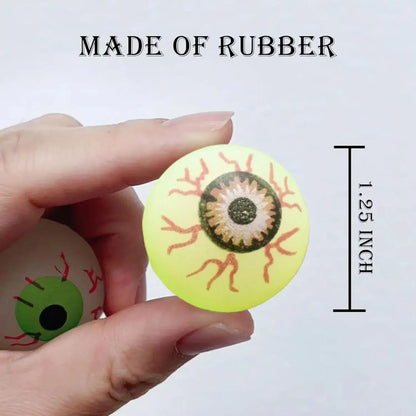 Glow-in-the-Dark Eyeball Bouncy Balls 32MM Halloween Scary Toys (5/10/20pcs)