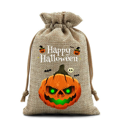 2025 New Halloween Drawstring Burlap Bag, Candy Chocolate Jewelry Gift Bag, DIY Wedding
