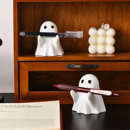 Halloween cute ghost ornament creative desktop decoration for friends birthday gift funny pen holder