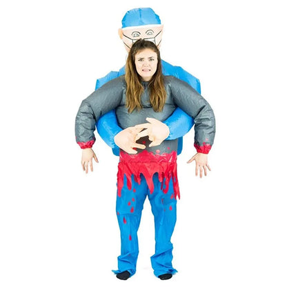 Halloween Inflatable Horror Surgeon Costume – Bleeding Ghost Hug Prop
