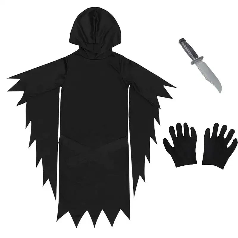 Kids Scream Costume, Halloween Ghostface Outfit for Boys & Teens