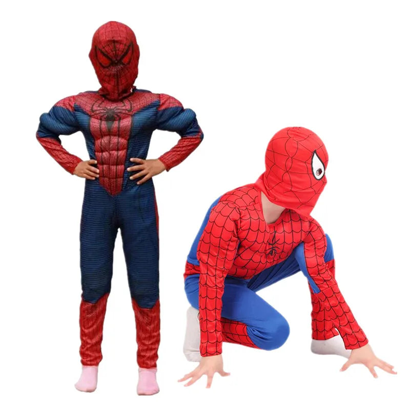 Kids Red Peter Parker Muscle Costume, Halloween Cosplay, Christmas & New Year Gift
