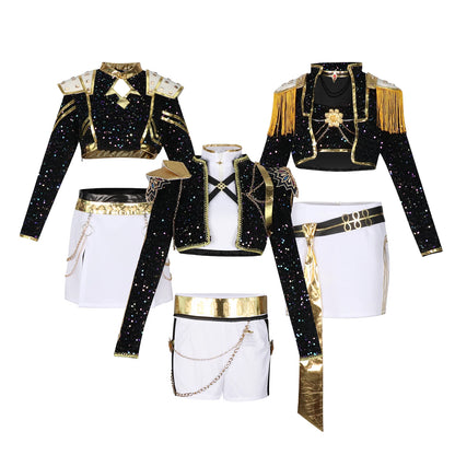 Black Golden Rumi Zoey Mira Cosplay Wig Halloween Costume for Women & Kids