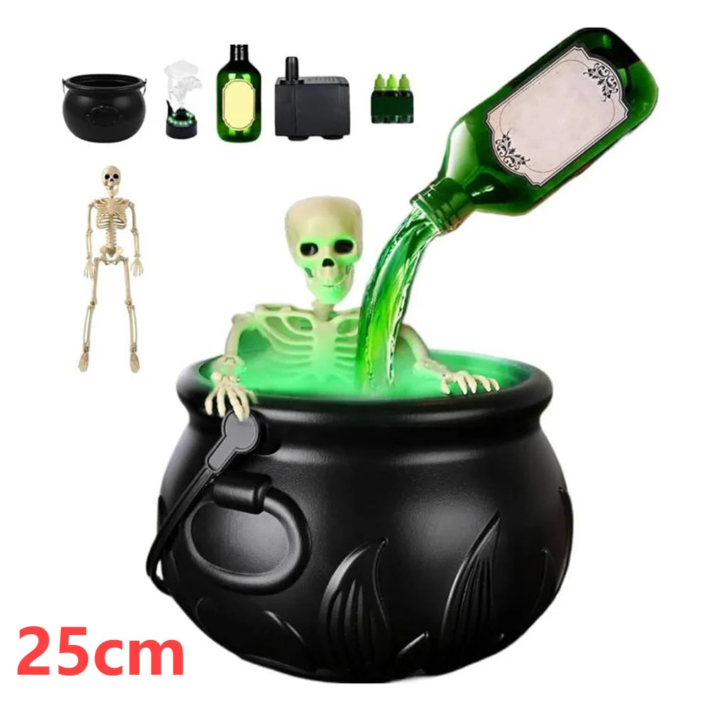 Halloween Witch Cauldron with Fog Maker Scary Prop for Party & Home Decor