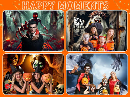 Zombie Horror Halloween Backdrop – Bloody Ghost Shadow Banner