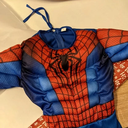 Kids Red Peter Parker Muscle Costume, Halloween Cosplay, Christmas & New Year Gift