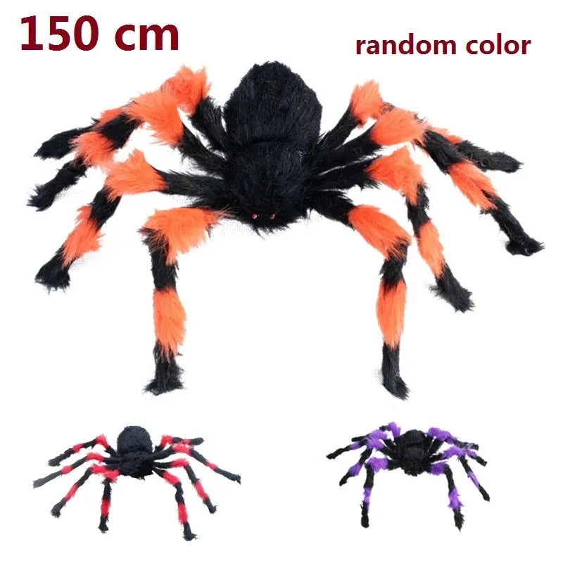 Giant Spider & Huge Web Halloween Decoration for Indoor & Outdoor Haunted Props