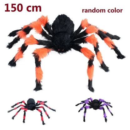 Giant Spider & Huge Web Halloween Decoration for Indoor & Outdoor Haunted Props