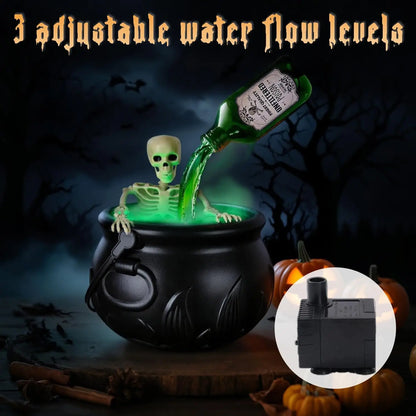 Witch Cauldron Set with Levitation Potion Bottle & Atomizer Halloween Decoration