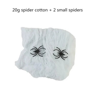 Giant Halloween Black Spider (30/90/150cm) with Web for Home & Haunted House Decor