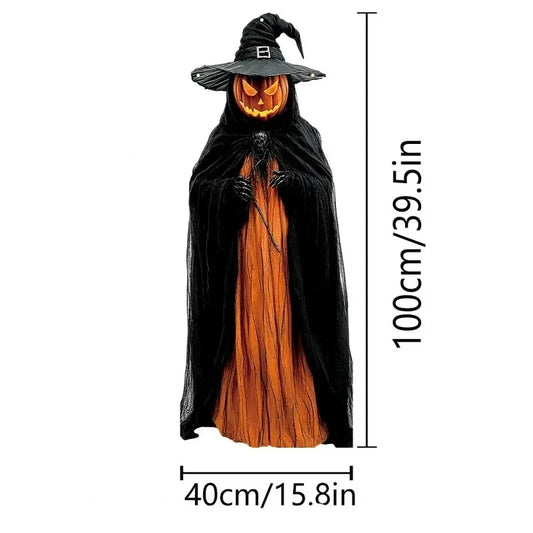 2D Halloween Evil Pumpkin Man Hanging Background Cloth for Indoor & Outdoor Decor