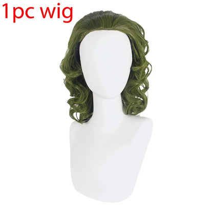 BEAST KINGDOM Movie Joker Cosplay, Purple Suit & Green Wig, Halloween Party Costume,