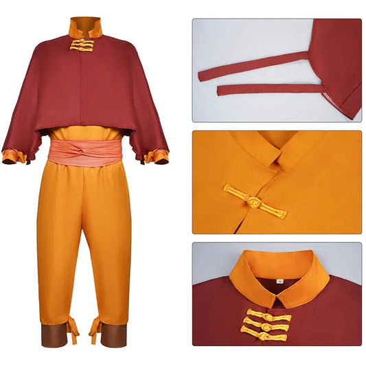2025 Aang Cosplay Costume, Halloween Anime Con Outfit