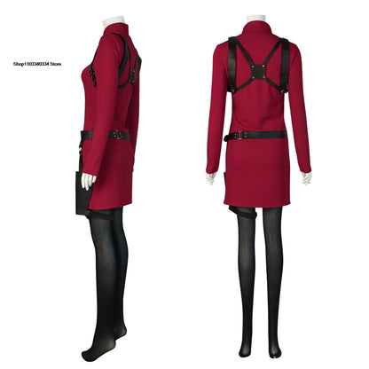 Female Resident Evil 4 Ada Wong Cosplay Costume, Halloween Outfit for Women & Girls