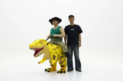 Inflatable Dinosaur Ride-On Costume – Halloween Party Cosplay for Adults