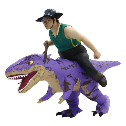 Inflatable Dinosaur Ride-On Costume – Halloween Party Cosplay for Adults