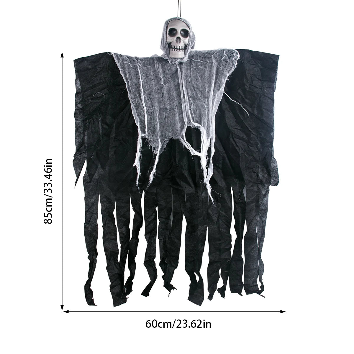 Halloween Skull Gauze Hanging Ghost Pendant Haunted House Bar Decoration Prop