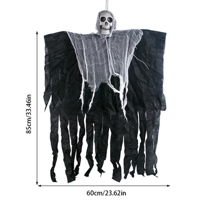Halloween Skull Gauze Hanging Ghost Pendant Haunted House Bar Decoration Prop