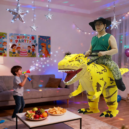 Inflatable Dinosaur Ride-On Costume – Halloween Party Cosplay for Adults
