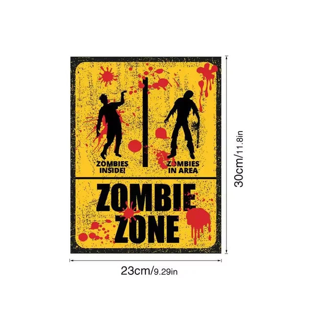 Halloween Horror Wall Stickers – Bloody Toilet & Glass Parody Decor