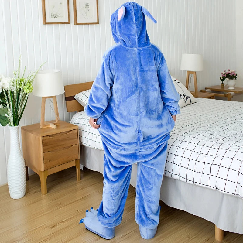 Adult Stitch Kigurumi Onesie, Animal Pajamas for Cosplay, Halloween & Christmas