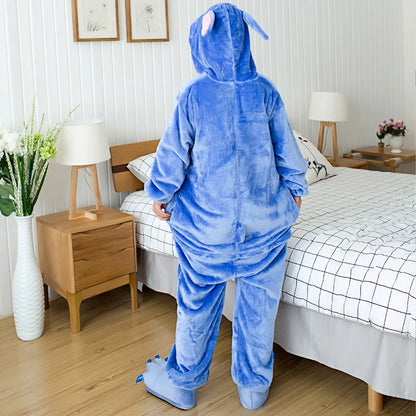 Adult Stitch Kigurumi Onesie, Animal Pajamas for Cosplay, Halloween & Christmas