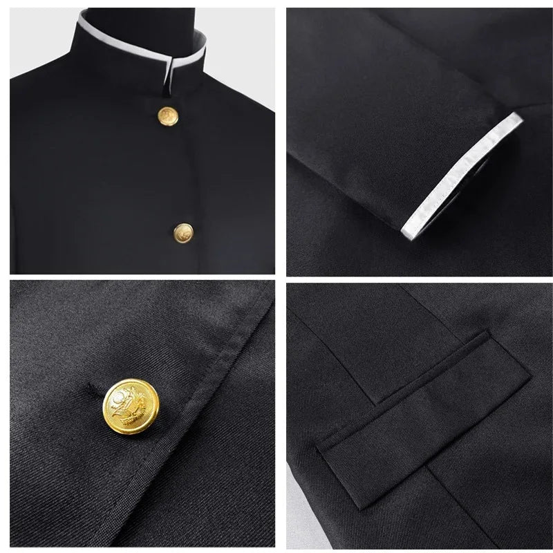 Ken Takakura Cosplay Costume, Black Jacket & Pants, Halloween Party Men’s Uniform