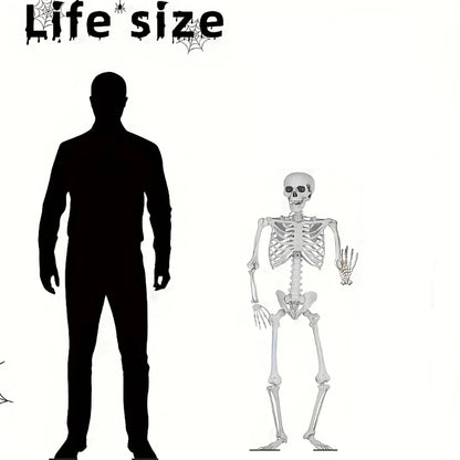 Full Life-Size 90CM Movable Human Skeleton Halloween Hanging Prop