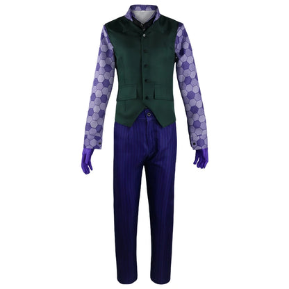 BEAST KINGDOM Movie Joker Cosplay, Purple Suit & Green Wig, Halloween Party Costume,