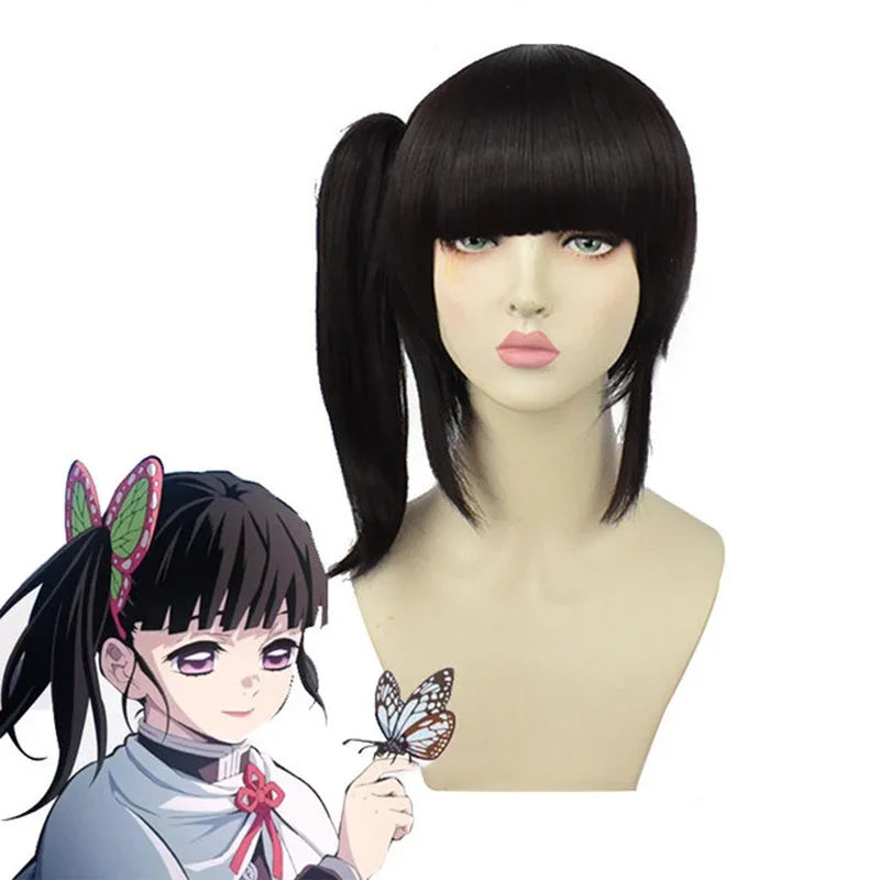 Demon Slayer Kanao Tsuyuri Cosplay Costume, Halloween Party Outfit with Wig