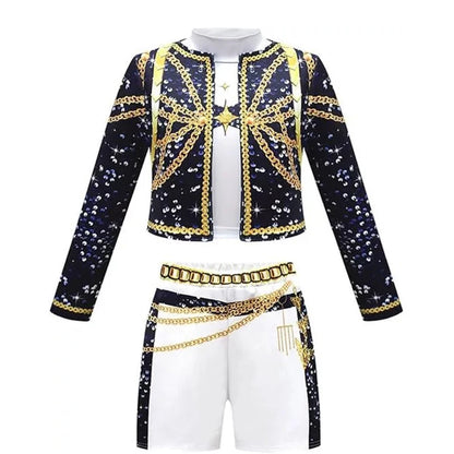 Kids Mira Rumi Zoey Cosplay Costume – Black Stage Outfit for Halloween