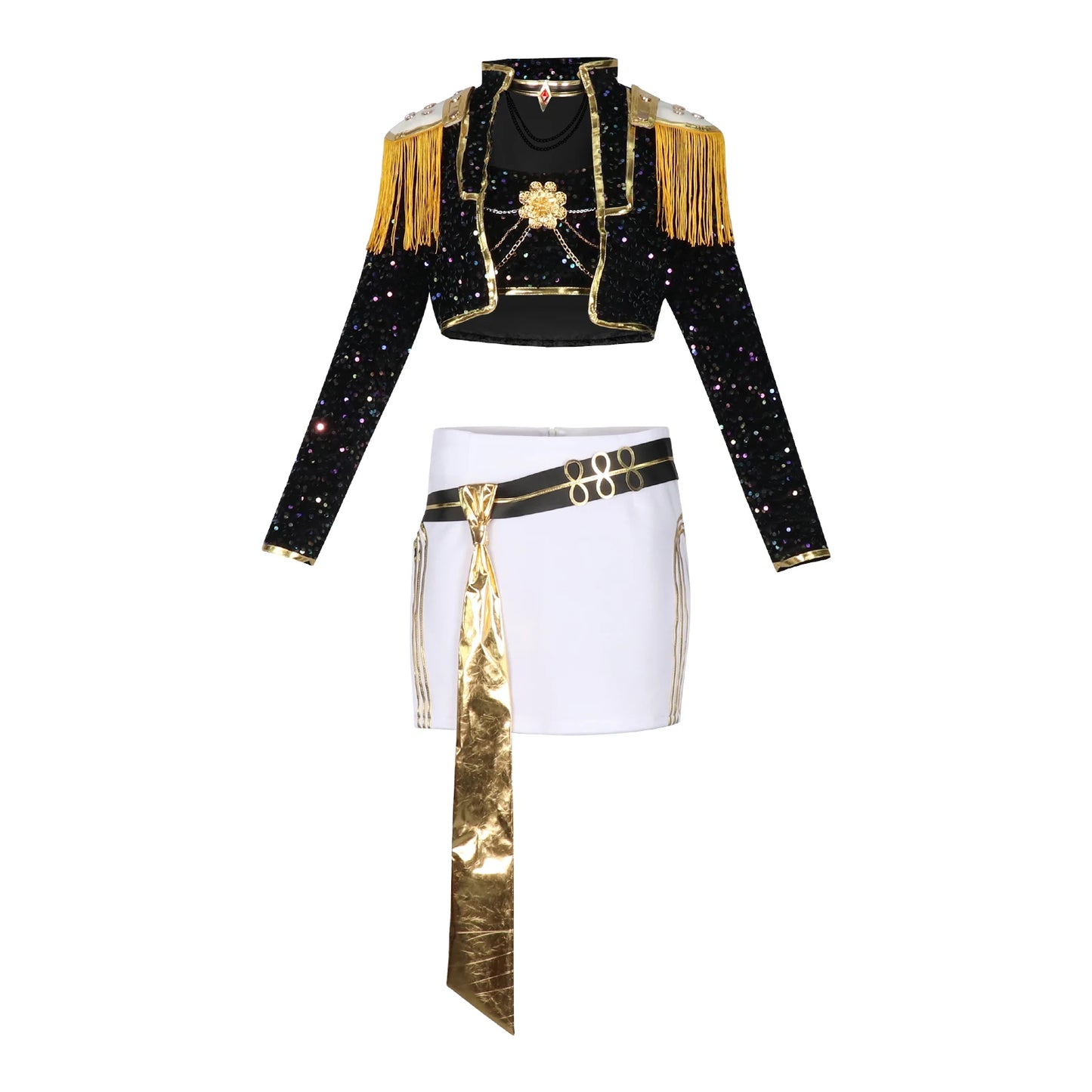 Black Golden Rumi Zoey Mira Cosplay Wig Halloween Costume for Women & Kids