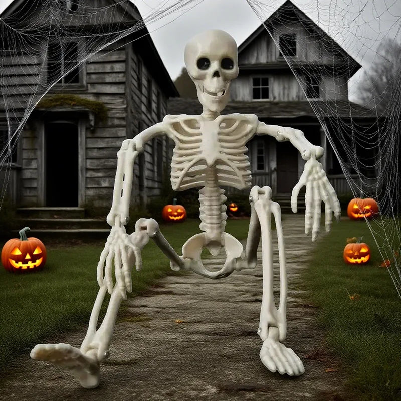 Posable Halloween Skeleton (40/90cm) Human Bones for Party & Haunted House Decor