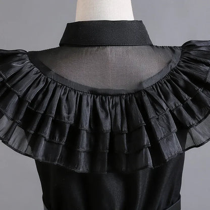 Purim Girls Wednesday Cosplay Dress Halloween Costume & Casual Summer Outfit