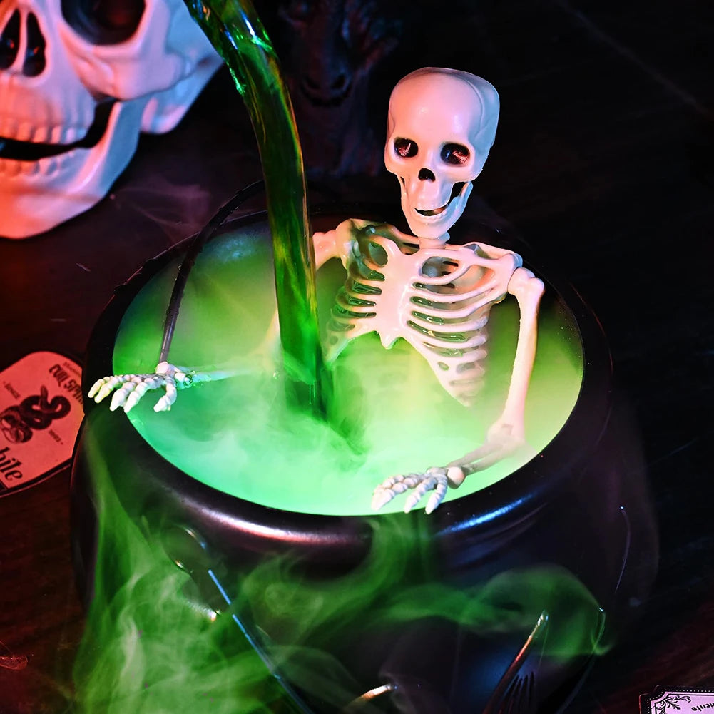 Halloween Witch Cauldron with Fog Maker Scary Prop for Party & Home Decor