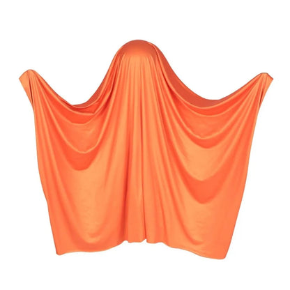 White Halloween Ghost Cloak, Spooky Trick-or-Treat Poncho with Hat