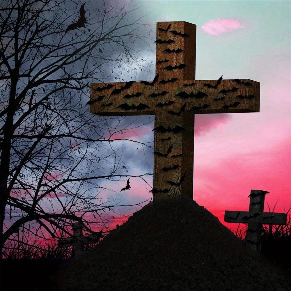 3D PVC Bat Wall Stickers – Halloween Scary Decorations & Party Props