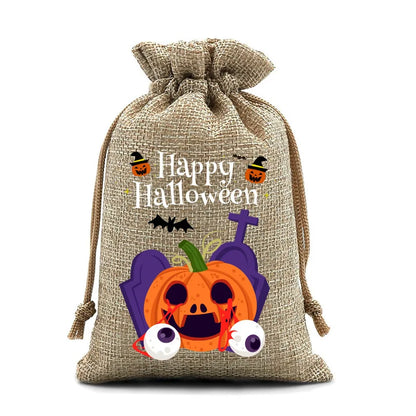 2025 New Halloween Drawstring Burlap Bag, Candy Chocolate Jewelry Gift Bag, DIY Wedding