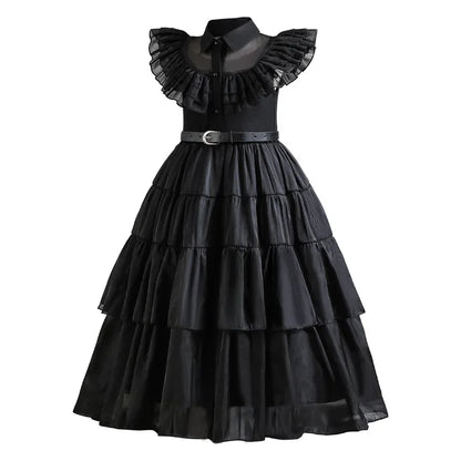 Purim Girls Wednesday Cosplay Dress Halloween Costume & Casual Summer Outfit