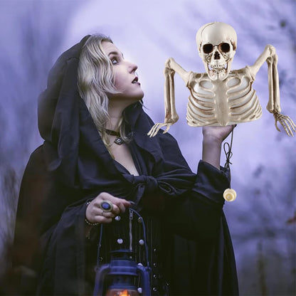 Halloween Decorations Glowing Skull Skeleton Human Head Haunted House Outdoor Yard Horror Props Holiday Scarry Home Supplies