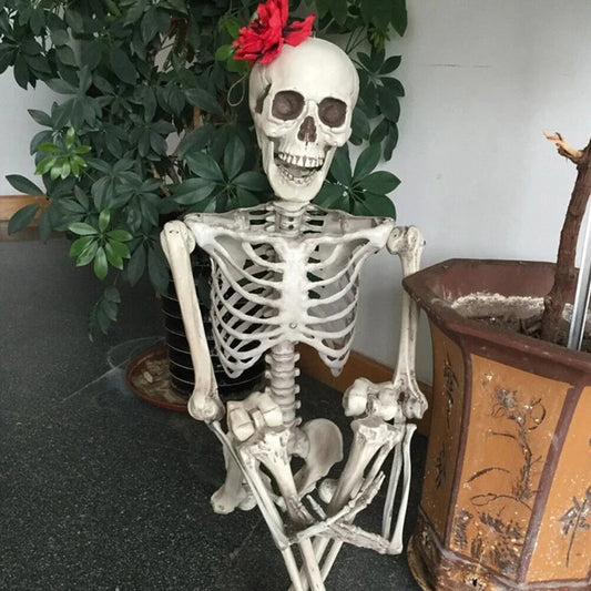 Full Life-Size 90CM Movable Human Skeleton Halloween Hanging Prop