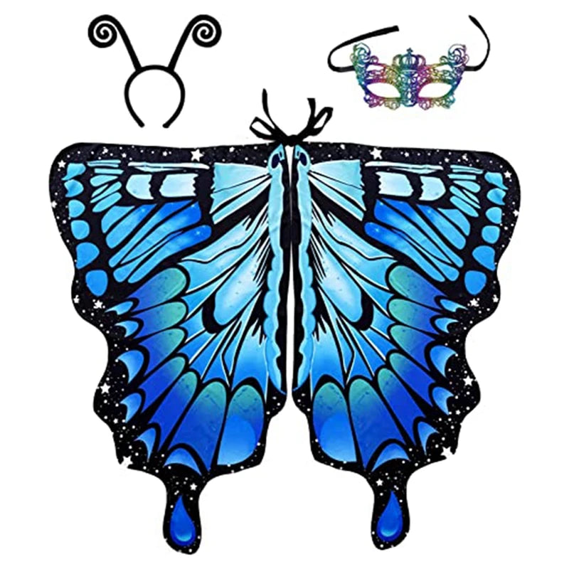 Women's Stage Dance Butterfly Wings Cape, Adult Cosplay Party Accessory