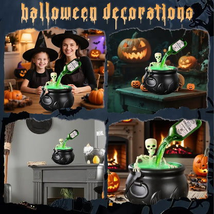 Witch Cauldron Set with Levitation Potion Bottle & Atomizer Halloween Decoration